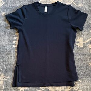 Spanx Airluxe Classic Women's Black Short Sleeve Top Large